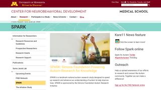 SPARK | Center for Neurobehavioral Development - University of ...