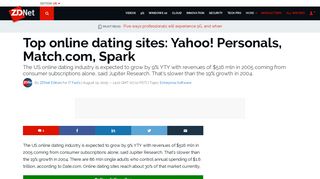Top online dating sites: Yahoo! Personals, Match.com, Spark | ZDNet