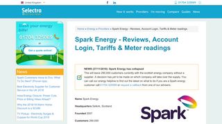 Spark Energy - Reviews, Account Login, Tariffs & Meter ... - Selectra UK
