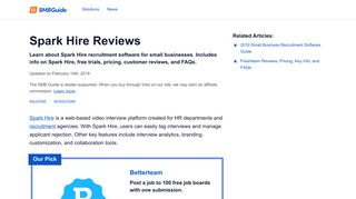 Spark Hire Reviews, Pricing, Key Info, and FAQs - The SMB Guide