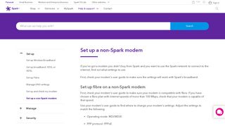 Set up a non-Spark modem | Spark NZ
