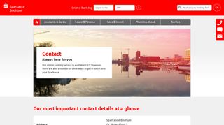 Contact - Always here for you - Sparkasse Bochum