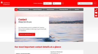 Contact - Always here for you - Sparkasse Bodensee