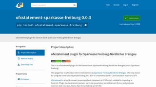 ofxstatement-sparkasse-freiburg · PyPI