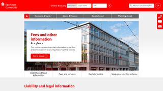 Fees and other information - At a glance - Sparkasse Darmstadt