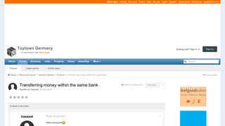 Transferring money within the same bank - Finance - Toytown Germany