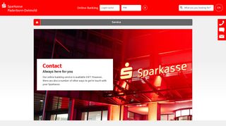 Contact - Always here for you - Sparkasse Paderborn-Detmold