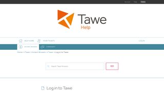 Log in to Tawe : Tawe