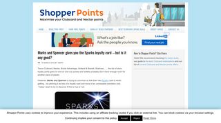 Marks & Spencer gives you the Sparks loyalty card - Shopper Points