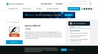 Sparrow SMS API | ProgrammableWeb