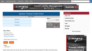 Spartan Federal Credit Union - Spartanburg, SC - Credit Unions Online