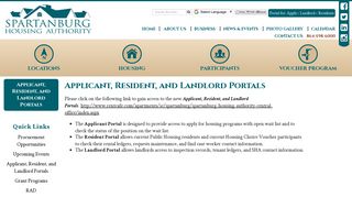 Applicant, Resident, and Landlord Portals - Spartanburg Housing ...