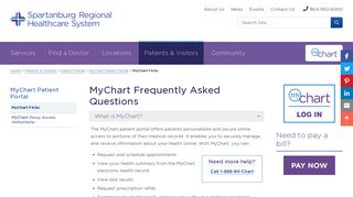 MyChart Frequently Asked Questions - Spartanburg Regional ...