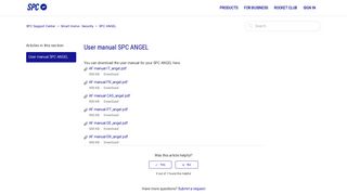 User manual SPC ANGEL – SPC Support Center