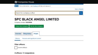 SPC BLACK ANGEL LIMITED - Officers (free information from ...