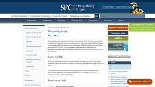 Receiving financial aid - St. Petersburg College