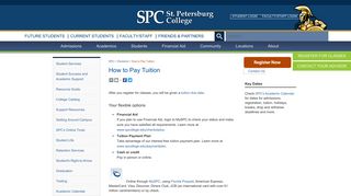 How to pay tuition - St. Petersburg College