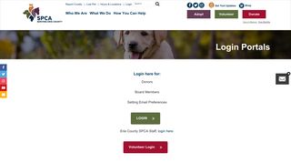 Login Portals - Dog, Cat, Pet Adoption, Animal Shelter in Buffalo - SPCA