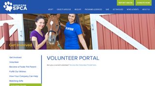 Volunteer Portal - Houston SPCA