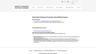 ACD Online Billing Access - Wisconsin Public Defender