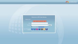 SPD Web Ministry - User login