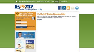 It's Me 247 Online Banking Help | SPE Federal Credit Union