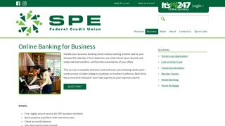 Online Banking for Business - SPE Federal Credit Union