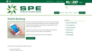 Mobile Banking - SPE Federal Credit Union