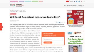 Will Speak Asia refund money to all panellists? - Moneylife