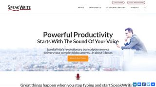 SpeakWrite | 24/7/365 Fast & Flexible Online Transcription Services