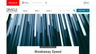 Breakaway Speed | Oracle Magazine - Oracle Blogs