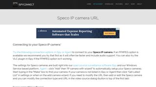 Connect to Speco IP cameras