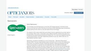 Jobs with Specsavers
