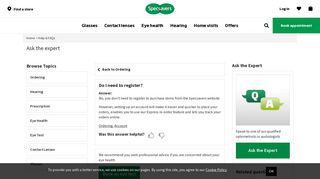 Do I need to register? | Specsavers UK