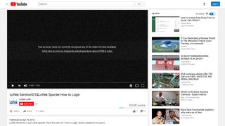 Loftek Sentinel-D1&Loftek Specter:How to Login - YouTube