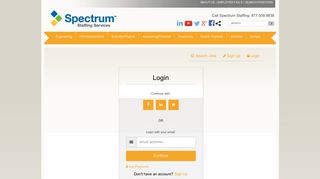 Spectrum Staffing Services | Please Login