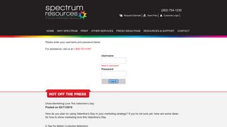 Spectrum Resources, Inc. : Client Login : Client Login
