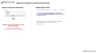 Spectrum Self Service Portal