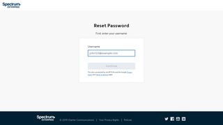 Reset Password - Spectrum Enterprise