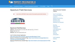Spectrum Field Services - Property Preservation