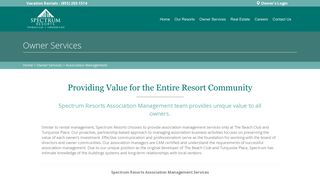 Association Management - Spectrum Resorts