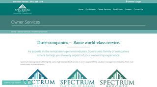 Additional Services - Spectrum Resorts