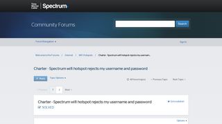 Solved: Charter - Spectrum wifi hotspot rejects my usernam ...