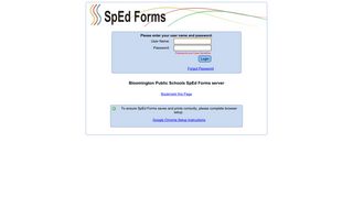 SpEd Forms Login