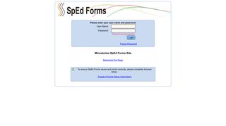 SpEd Forms Login