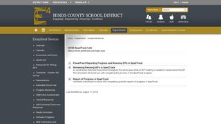 Exceptional Services / SpedTrack - Hinds County School District