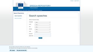 Search speeches | Speech Repository - europa.eu
