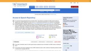 Access to Speech Repository - interpreting.info