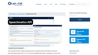 Speechmatics API (Overview, Documentation & Alternatives) | RapidAPI