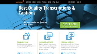 Speechpad: Fast Transcription Services for Audio & Video, Captions